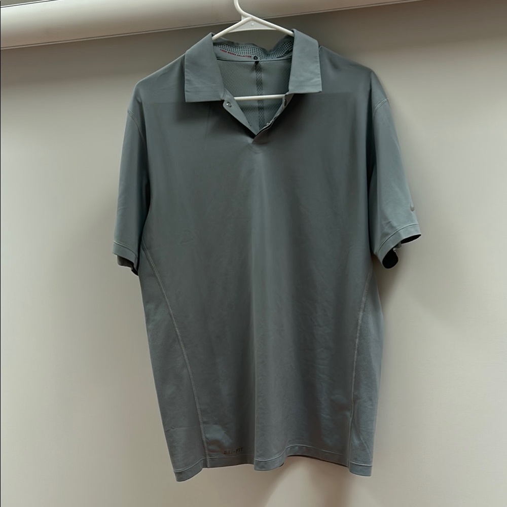 Men's Nike golf Tiger Woods Gray Polo Shirt